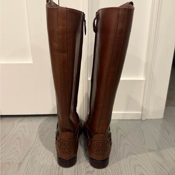 Tory Burch Derby Boots Gorgeous Brown Leather Knee-High Boots Women's Size 8 - Picture 4 of 7